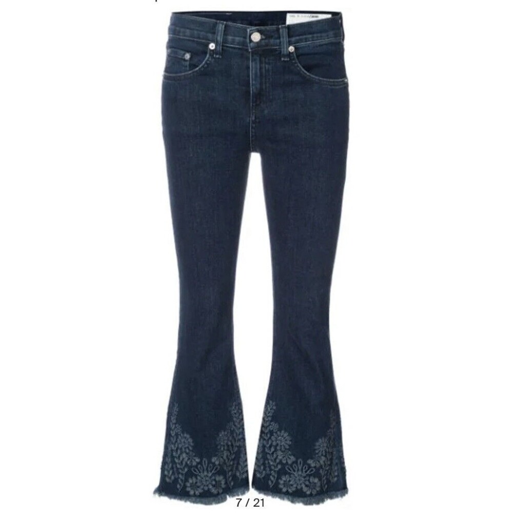 RAG & BONE Crop Flare In Blue Women’s Jeans Size 28 New with Tags